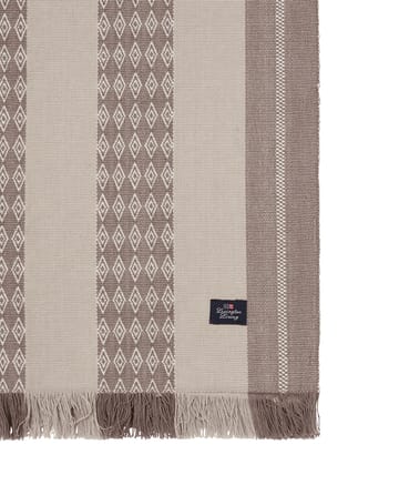 Jacquard Striped Tischläufer 50x350 cm - Beige - Lexington