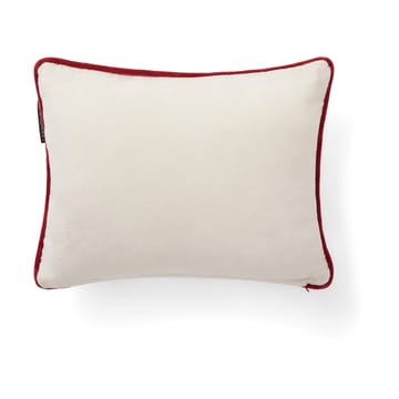 Joy Organic Cotton Velvet kissen 30x40 cm - Weiß-Rot - Lexington