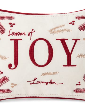 Joy Organic Cotton Velvet kissen 30x40 cm - Weiß-Rot - Lexington