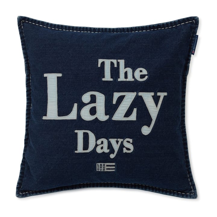 Lazy Days Denim Twill Cotton Kissenbezug 50 x 50cm, Denim blue Lexington