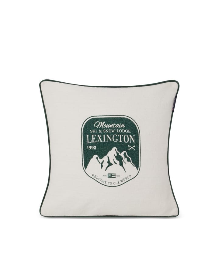 Mountain Logo Kissenbezug 50x50 cm - Weiß-grün - Lexington