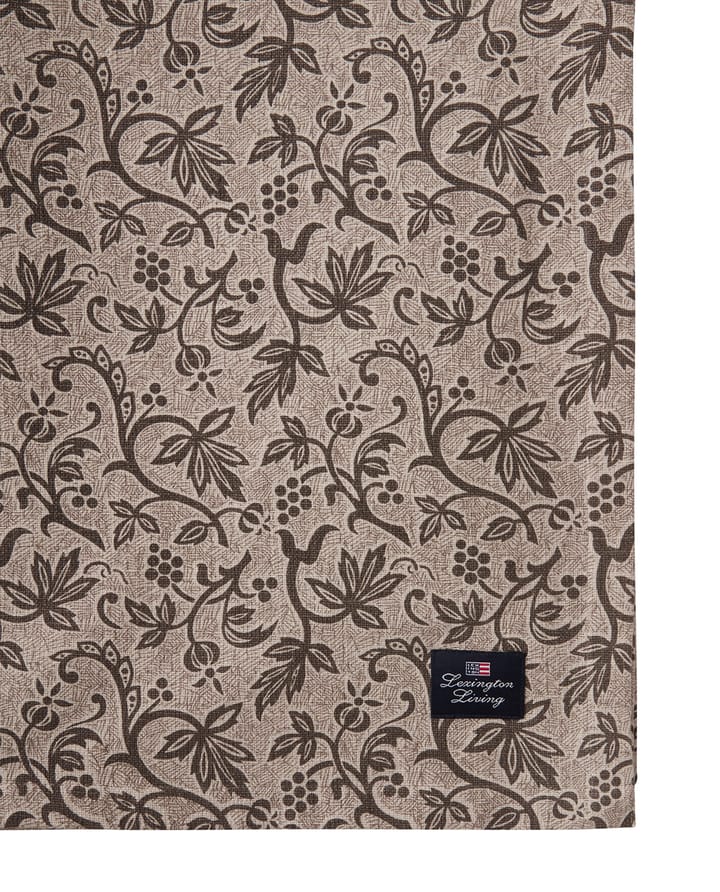 Printed Recycled Cotton Tischtuch 150x350 cm, Light beige Lexington