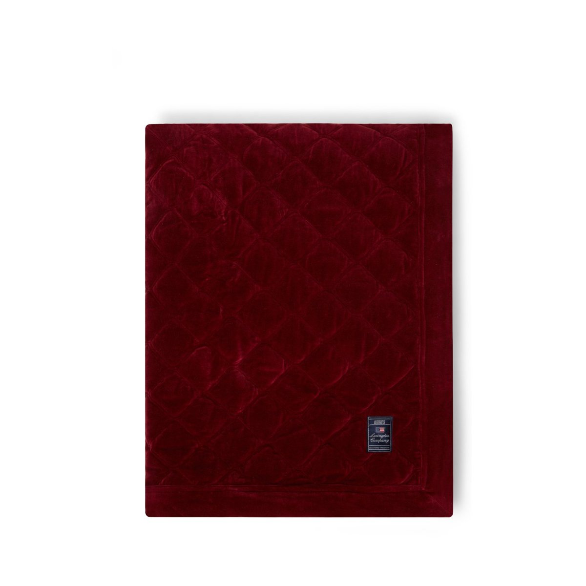 Lexington Quilted Organic Cotton Velvet Bettüberwurf 240 x 260cm Red