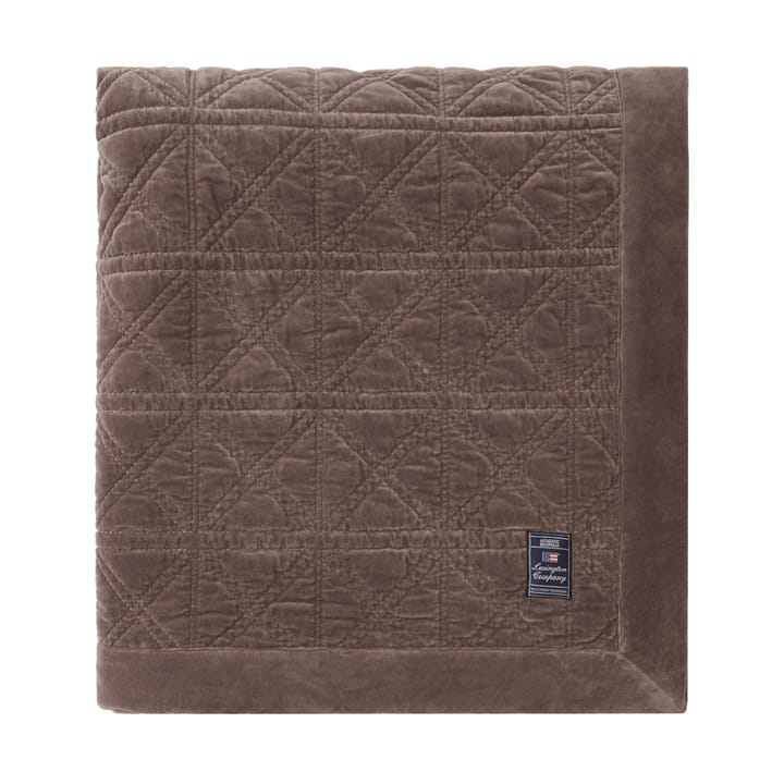 Rattan Quilted Velvet Überwurf 160x240 cm - Brown - Lexington