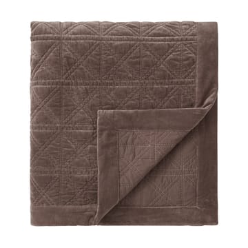 Rattan Quilted Velvet Überwurf 160x240 cm - Brown - Lexington