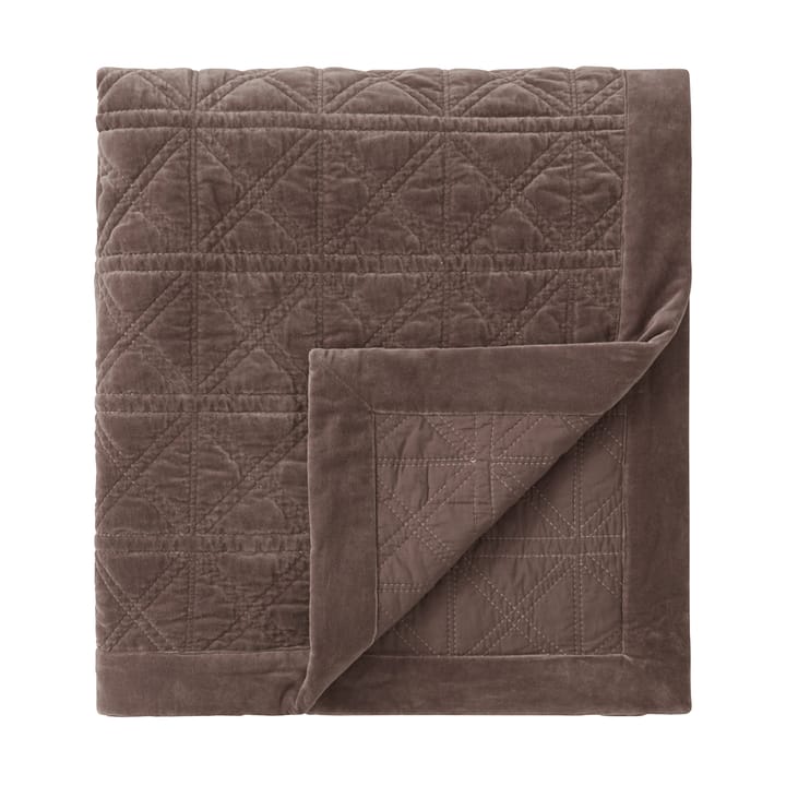 Rattan Quilted Velvet Überwurf 160x240 cm, Brown Lexington