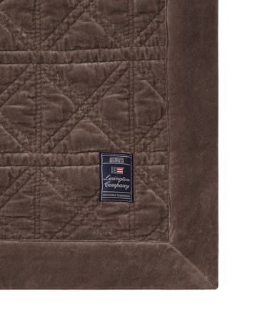 Rattan Quilted Velvet Überwurf 160x240 cm - Brown - Lexington