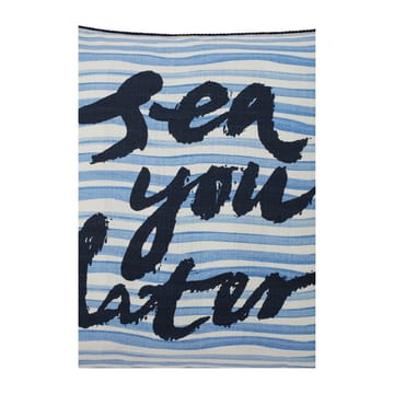 Sea You Later Cotton Canvas Kissenbezug 50 x 50cm - White-blue - Lexington