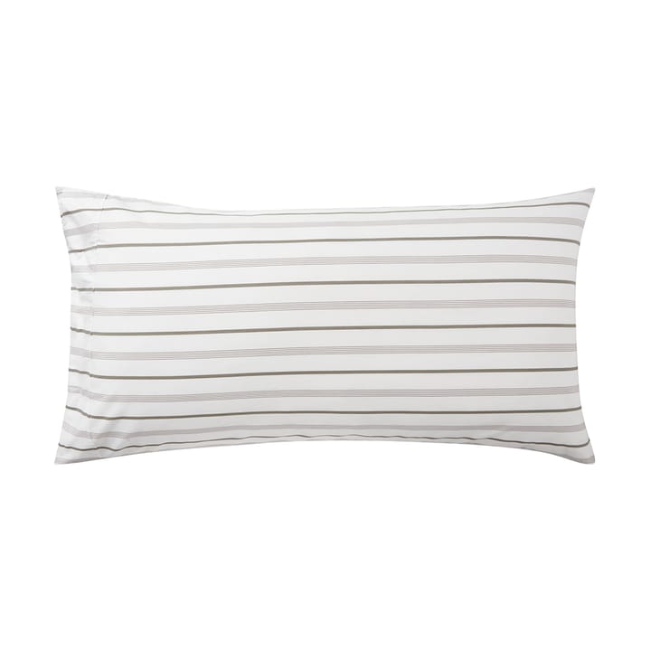 Striped Cotton Poplin Kissenbezug 50x90 cm, White Lexington