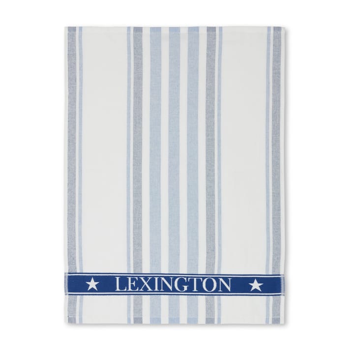 Striped Cotton Terry Geschirrtuch 50 x 70cm, White-blue Lexington