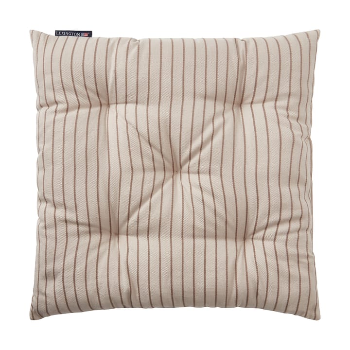 Striped Recycled Cotton Sitzkissen 40x40 cm, Beige Lexington