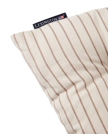 Striped Recycled Cotton Sitzkissen 40x40 cm - Beige - Lexington