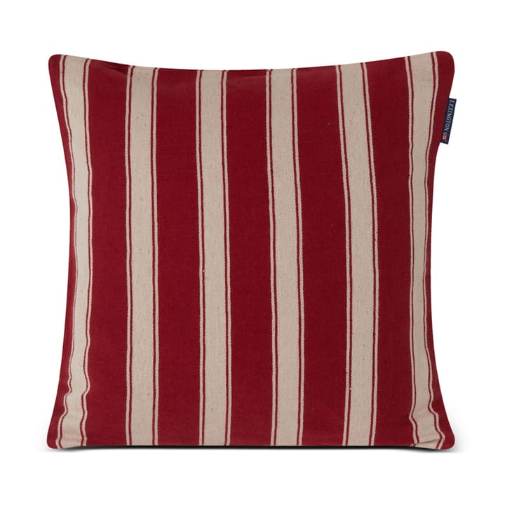 Structure Striped Linen Cotton Kissenbezug 50 x 50 cm - Red-beige - Lexington