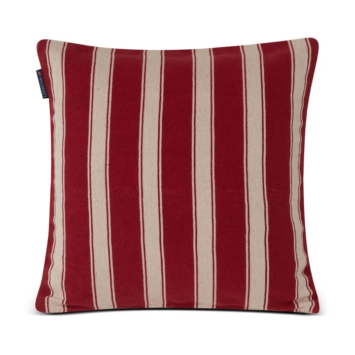 Structure Striped Linen Cotton Kissenbezug 50 x 50 cm - Red-beige - Lexington