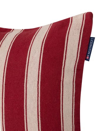 Structure Striped Linen Cotton Kissenbezug 50 x 50 cm - Red-beige - Lexington