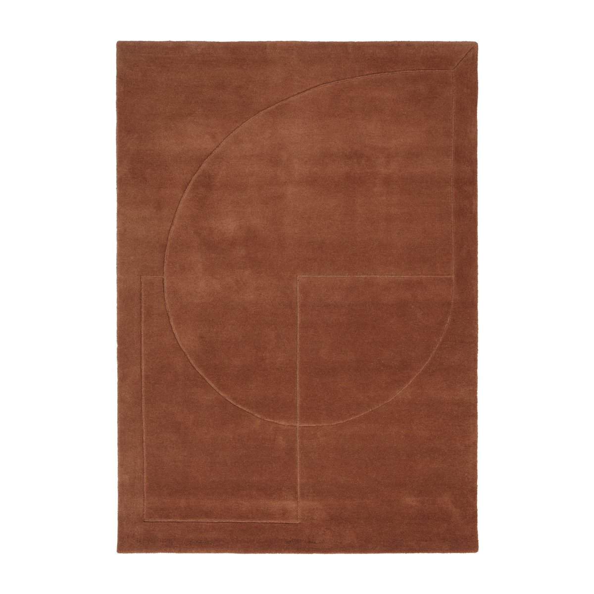 Linie Design Lineal Poem Wollteppich Amber, 140 x 200cm