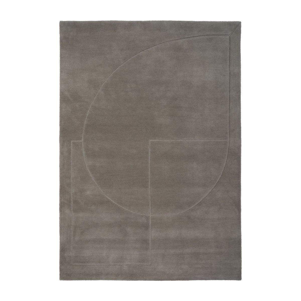 Linie Design Lineal Poem Wollteppich Grey, 250 x 350cm