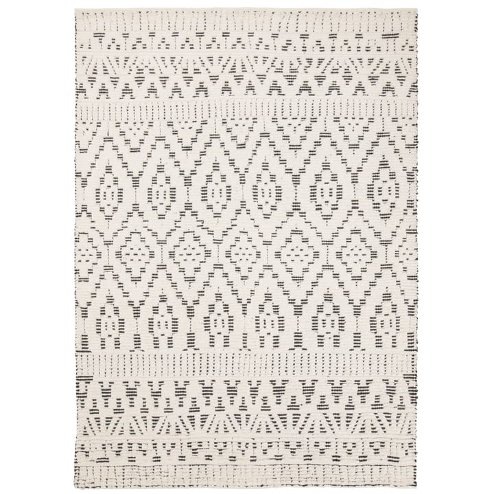 Zelbio Wollteppich 140 x 200cm, White-black Linie Design