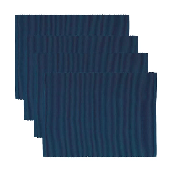 Uni Tischset 35x46 cm 4er-Pack - Indigoblau - Linum