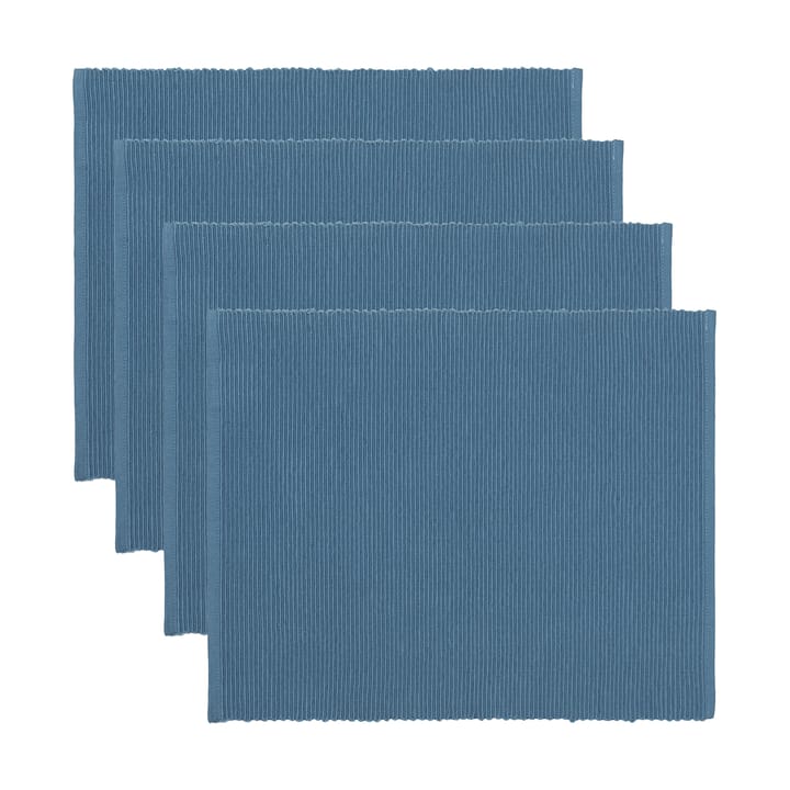 Uni Tischset 35x46 cm 4er-Pack - Tiefseeblau - Linum