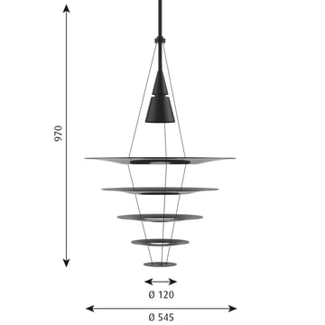 Enigma 545 Pendelleuchte - Schwarz - Louis Poulsen