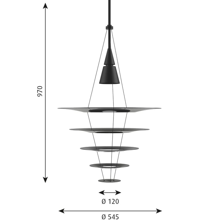 Enigma 545 Pendelleuchte, Schwarz Louis Poulsen