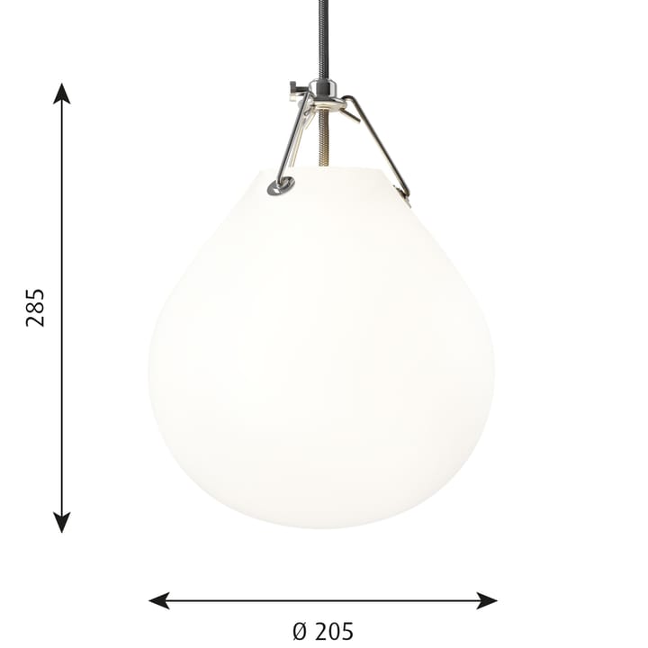 Moser Pendelleuchte Ø20,5cm, Matt weiß Louis Poulsen