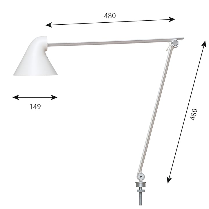 NJP Tischleuchte PIN Ø10mm, Weiß Louis Poulsen