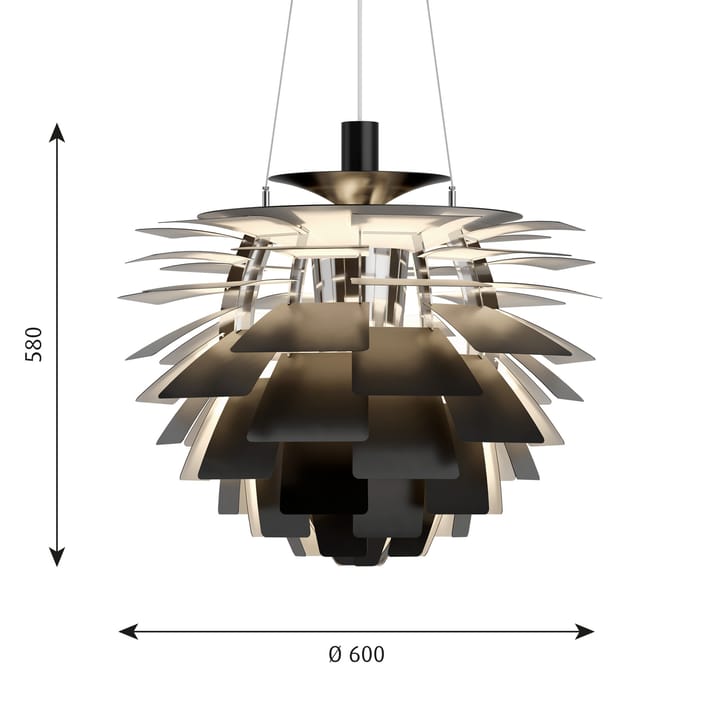 PH Artichoke Pendelleuchte Ø60cm, Schwarz Louis Poulsen