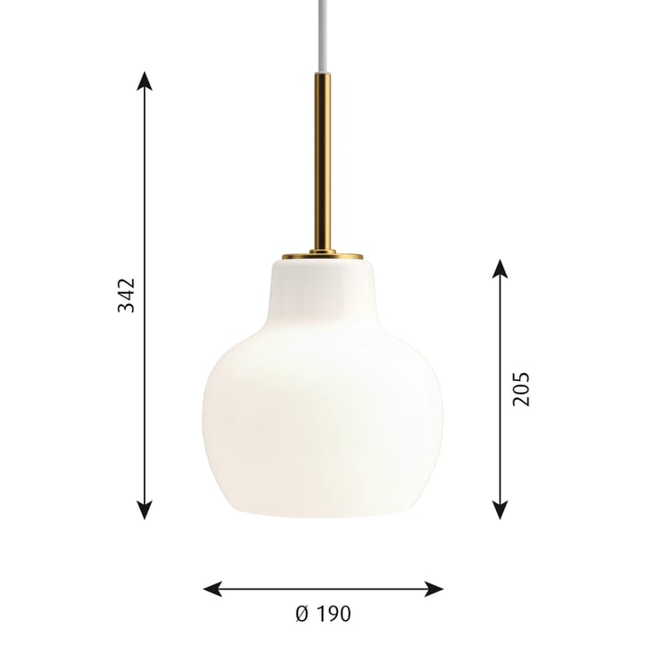 VL Ring Crown 1 Pendelleuchte, Messing-Opalglas Louis Poulsen