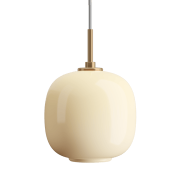 VL45 Radiohus Pendelleuchte Ø17,5cm - Brass-pale yellow glass - Louis Poulsen