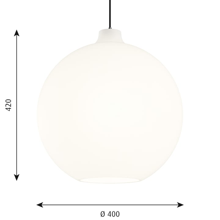 Wohlert Pendelleuchte Ø40cm, Opalglas weiß Louis Poulsen