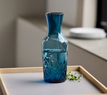 Sorrento Wasserkaraffe 1 L - Blau - Lyngby Glas