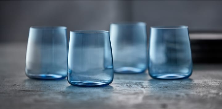 Zero Wasserglas 42 cl 4er Pack, Blue Lyngby Glas