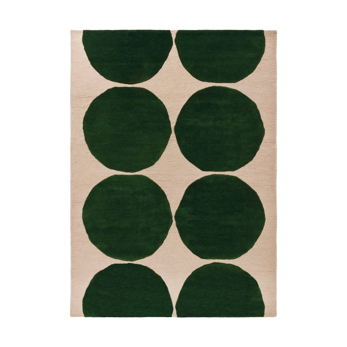 Marimekko Isot Kivet Wollteppich Green, 140x200 cm