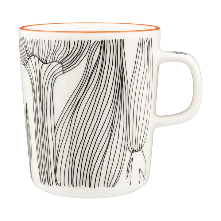 Kukat Puhkeavat Becher 25 cl - White-black-orange - Marimekko