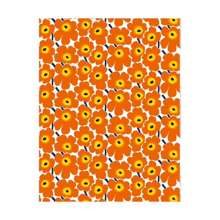 Pieni Unikko Stoff Baumwolle - Orange - Marimekko