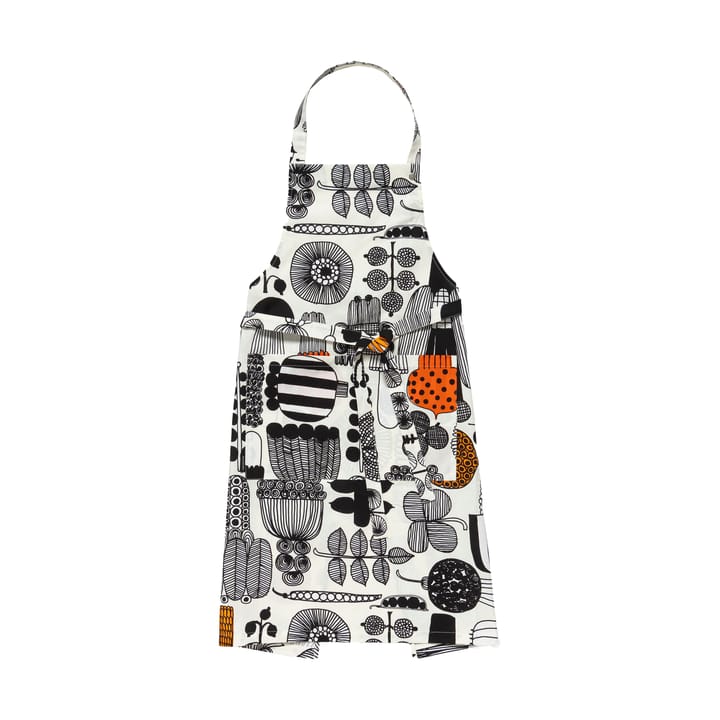 Puutarhurin parhaat Schürze, White-black-orange Marimekko