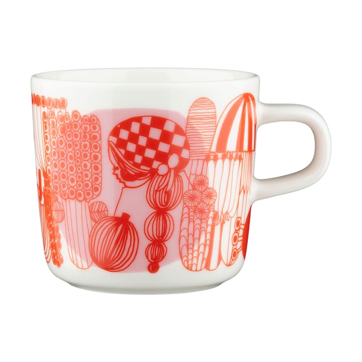 Siirtolapuutarha Becher 20 cl - White-orange-light pink - Marimekko