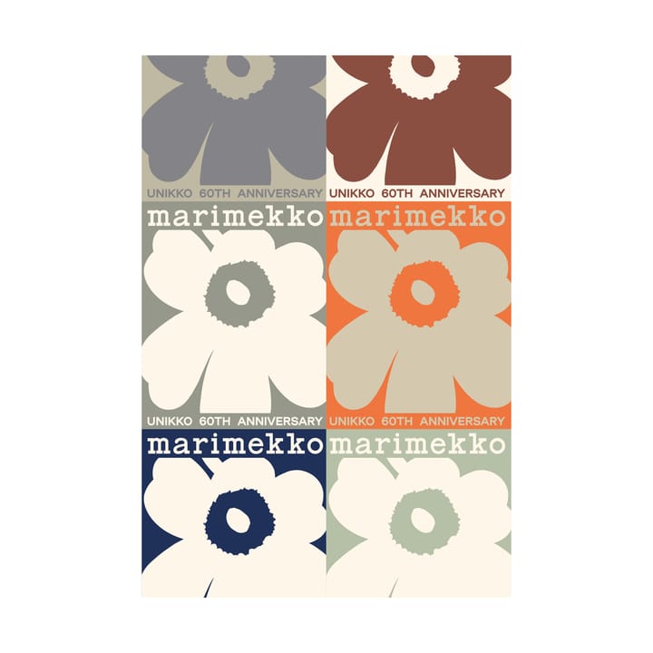 Unikko 60-Jahre Jubiläum Poster 70x100 cm - Multi - Marimekko