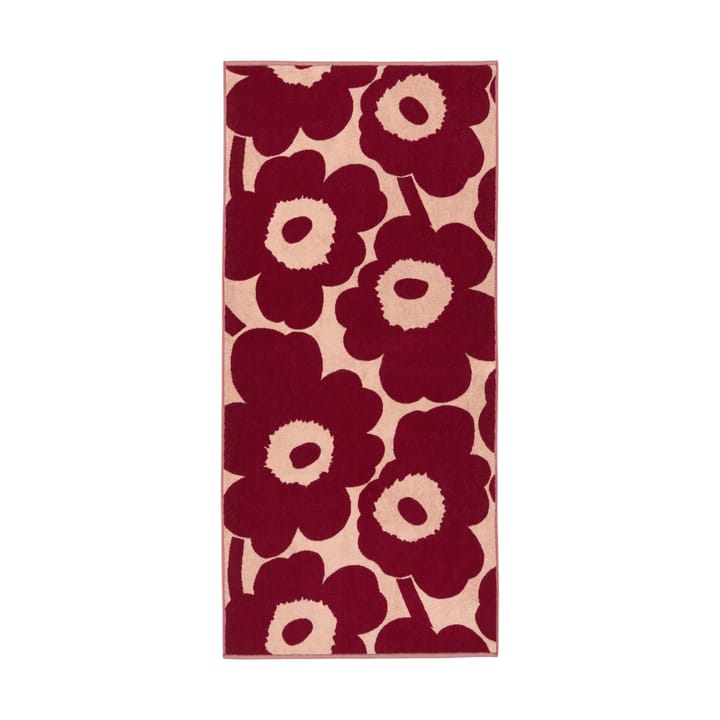 Unikko Badetuch 70x150cm, Pink-dark cherry Marimekko