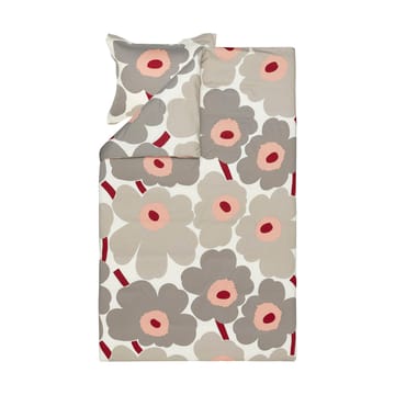 Unikko Bettbezug Satin 150x210 cm - Off white-warm grey-pink - Marimekko