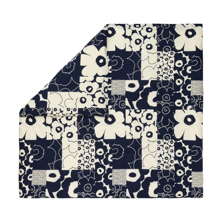 Unikko Kollage Bettbezug 240x220 cm - Off-white-dark blue - Marimekko