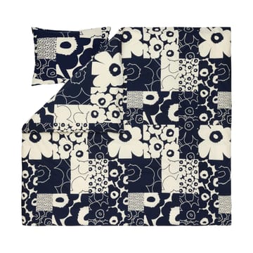 Unikko Kollage Bettbezug 240x220 cm - Off-white-dark blue - Marimekko