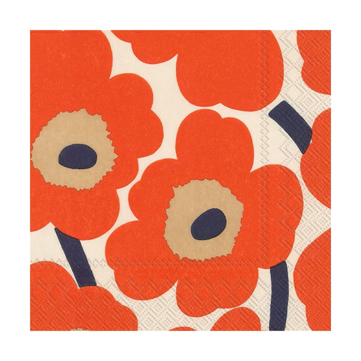 Unikko Serviette 33x33cm 20er Pack - Cream-red - Marimekko