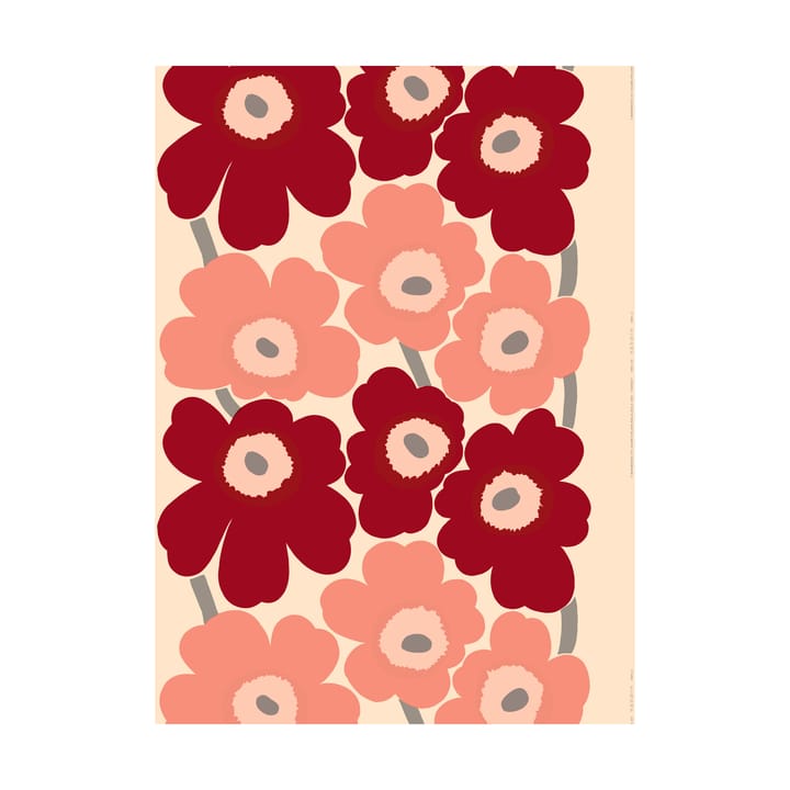 Unikko Stoff - Dark cherry-rosa - Marimekko