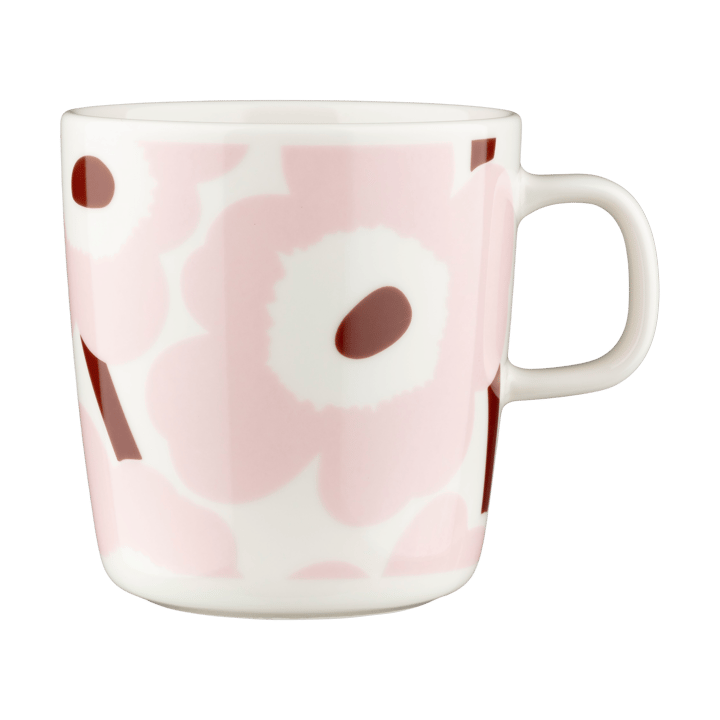 Unikko Tasse 40 cl - White-light pink-chestnut - Marimekko