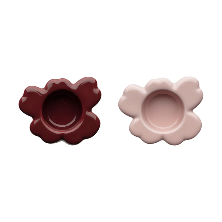 Unikko Windlicht 3x10 cm 2 Teile - Rosy grey-reddish brown - Marimekko