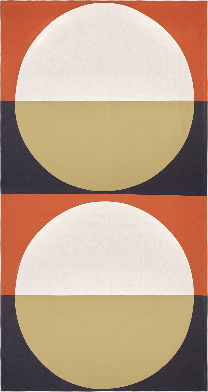 Wolldecke Baumwolle-Leinen 150x280 cm - Rot-blau-beige - Marimekko