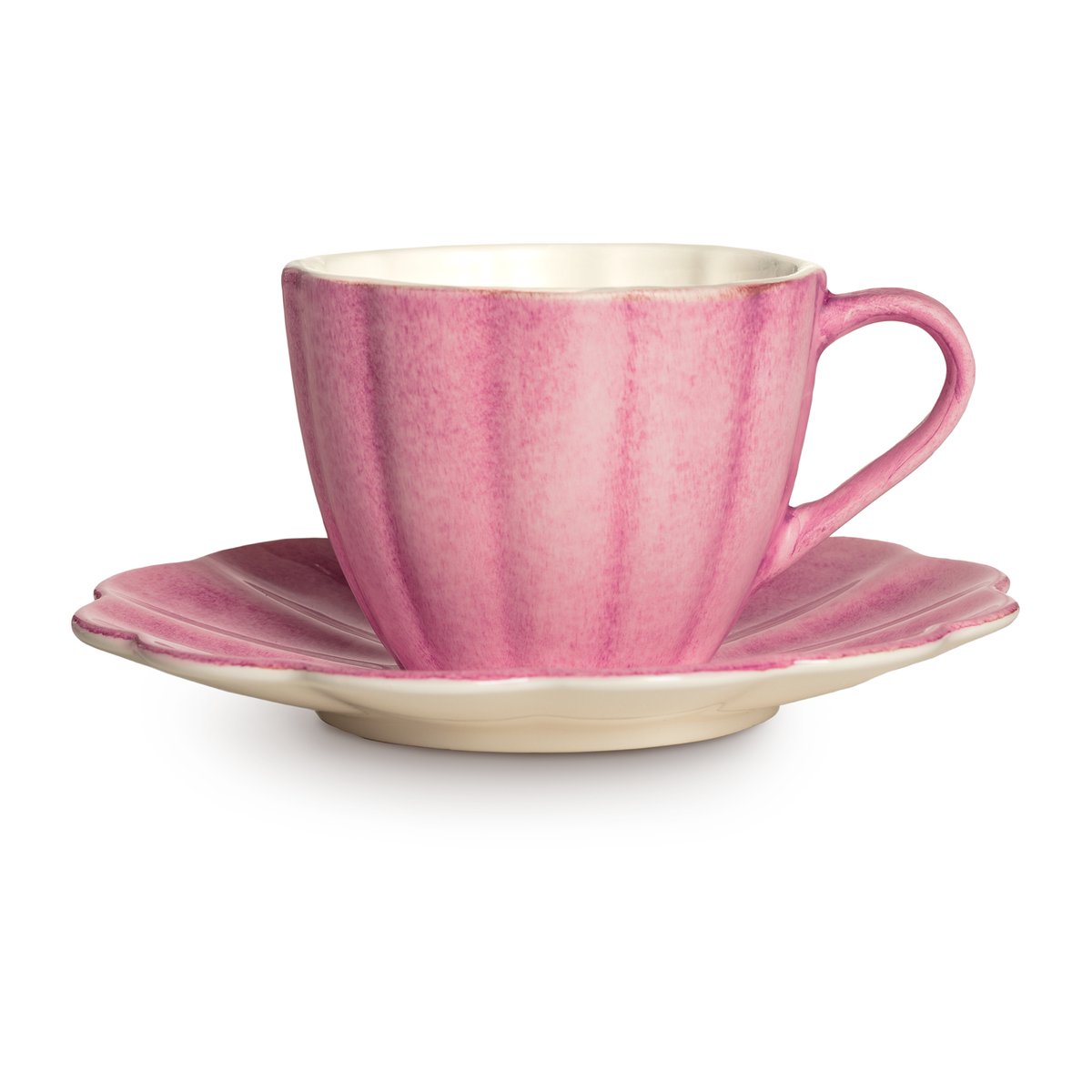 Mateus Oyster Tasse mit Untertasse 25 cl Rosa | Skandinavisches Design | Kaffeetassen & Kaffeebecher | Rosa